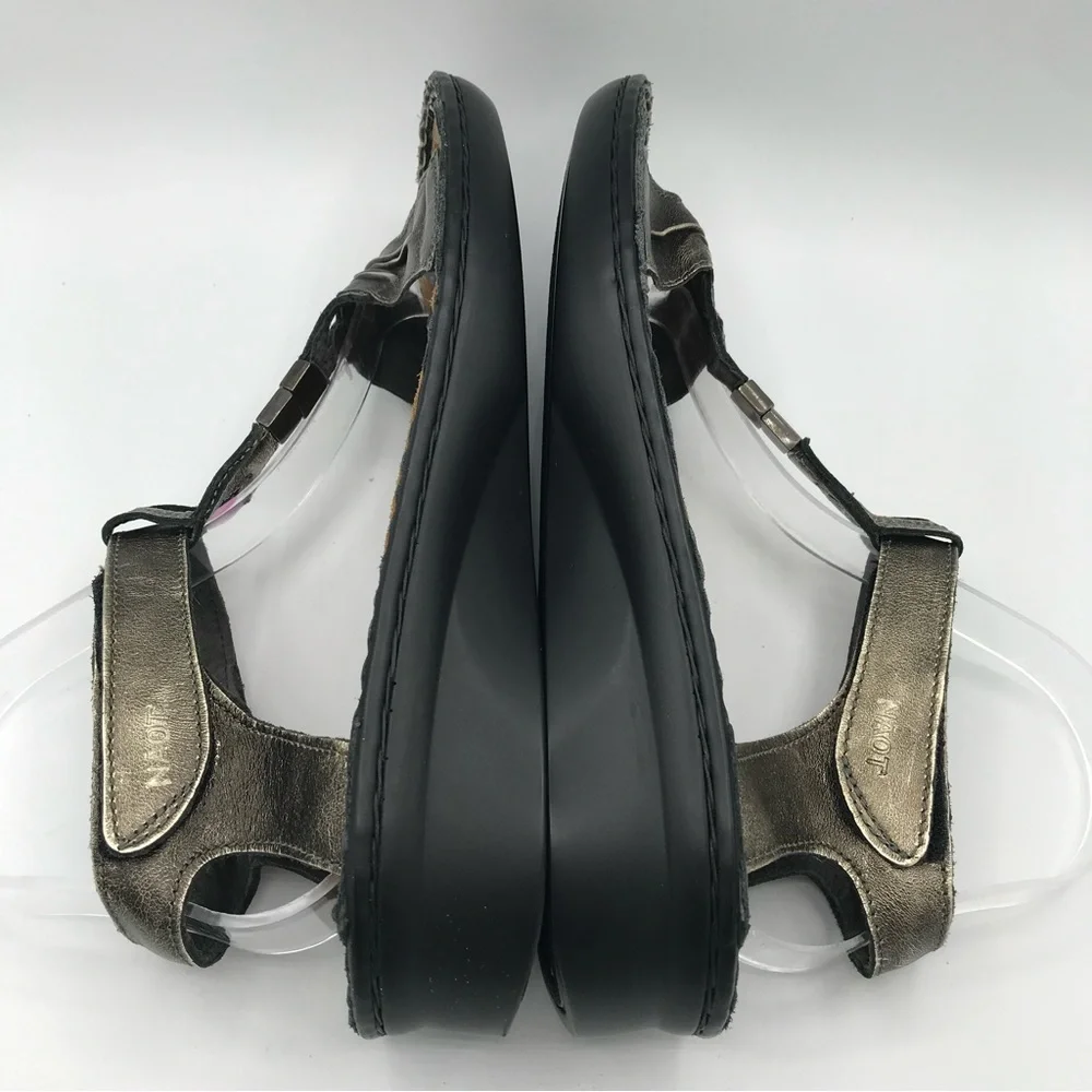 NAOT Cymbal Metallic Gladiator Ankle Strap Flat‎ Leather Sandals Sz 42 US 11 EUC